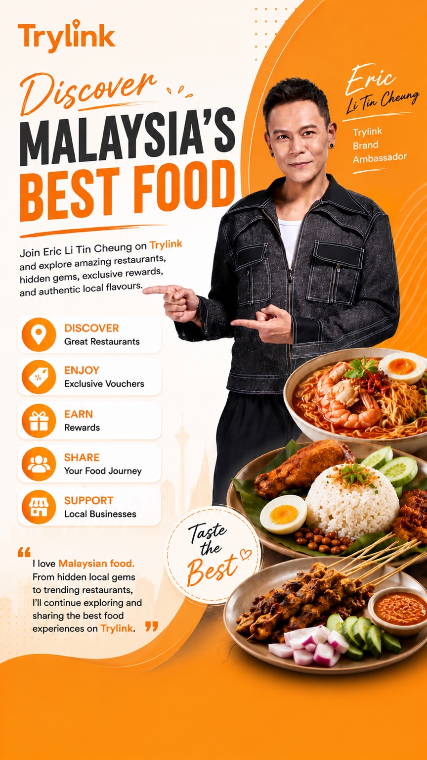 Eric Li Tin Cheung TRYLINK Brand Ambassador